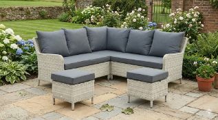 Bramblecrest Hampton Mini Sofa with 2 Stools - Cloud (NO TABLE) Set Number X049 Brand New [Location: