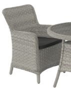 Bramblecrest Patagonia Armchair including Season-Proof Eco Charcoal Cushion - Grey x4 Set Number