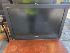 A 32-inch Toshiba REGZA 32C3030D LCD television in a classic minimalist style, featuring a black