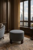 Albany Ottoman A masterclass in textural luxury and geometric precision, the Albany Ottoman by