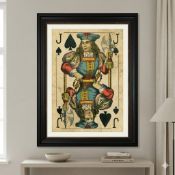 Jack of Spades, a striking large-format framed A2 print, features a classic vintage Jack of