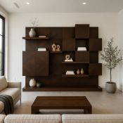Cubist Shelving A striking example of contemporary British craftsmanship, The Cubist is a bespoke,