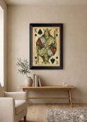 King of Spades, a striking large-format framed A2 print, features a classic vintage King of