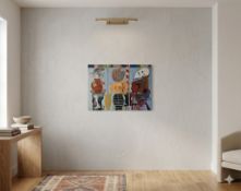 Ken Spooner (British, b. 1946), Trojan, mixed media on board (triptych construction), signed and