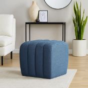 Marina Pouff A masterclass in rhythmic design and textural luxury, the Marina Footstool by Casa De