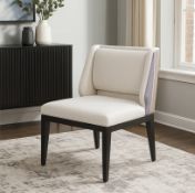 A pair of Erwin Dining Chairs A masterclass in textural interplay and sartorial precision, the Erwin