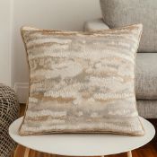 Luxury Donghia - Bark Cushion (100% Feather Filled). An exceptional, full-coverage embroidered