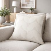 Luxury. Cushion (100% Feather Filled). Featuring a soft, ethereal embroidered meadow grass