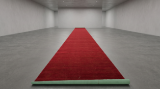 An exceptionally long contemporary plain VIP or event carpet runner. Ideal for grand ceremonial