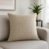 A pair Luxury Chase Erwin - Willow Fog Cushion (100% Feather Filled). A cloud-like grey throw pillow
