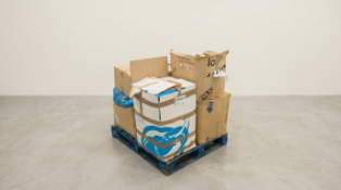 A mixed pallet of various hotel curtains as found pallet 1