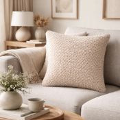 Fox Linton - Moray Cushion. Tailored from a handsome, heavyweight chunky wool bouclé fabric whose