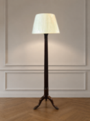 A late 20th-century style mahogany standard lamp (floor lamp) of elegant Regency design, standing at