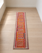 A vibrant and highly detailed mid-20th-century vintage Banjara tribal embroidered waistband panel (