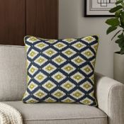 Luxury James Malone - Ikat Cushion (100% Feather Filled). A beautiful dialogue between classic