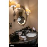 4 x contemporary, professional-grade illuminated shaving and vanity mirror designed for wall