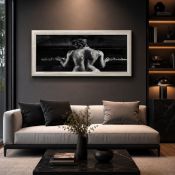 Exclusive Framed Gallery Art - Contemplation. A grand panoramic limited-edition black and white
