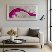 Exclusive Framed Gallery Art - Red Abstract Ocean. A massive panoramic fine art print displaying