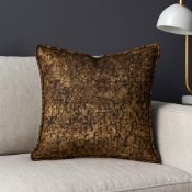 Luxury Black Edition - Inachi Muscovado Cushion (100% Feather Filled). High-end jacquard weave