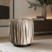 Ghost Pouf – Satin Café Edition. The ultra-premium variation of the pleated Ghost pouf line, wrapped