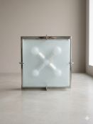 A premium contemporary square flush-mount ceiling light or large wall sconce from the luxury British