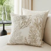 Luxury Camengo - Marin Beige Cushion (100% Feather Filled). A beautifully soft, relaxed neutral