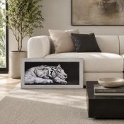 Exclusive Framed Gallery Art - Monochrome Tiger. Large panoramic limited-edition print showing a