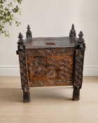 A charming 19th-century hand-carved hardwood Swat Valley dowry chest (pitar) of desirable, compact