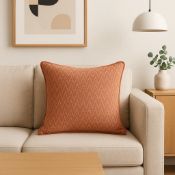 A pair Kirkby Design - Aspect Cushion. High-performance indoor/outdoor luxury cushion woven from a