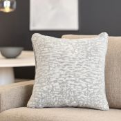 A pair Luxury Jim Thompson - Backbeat Cushion (100% Feather Filled). A sophisticated cut velvet