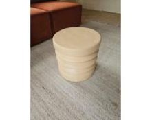 Stoneware Side Table by Dutch design house HKliving, measuring 38cm in diameter by 36cm in height.