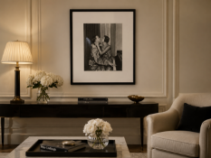 A Framed Monochrome Photographic Print – Sir Noël Coward and Gertrude Lawrence in Private Lives (