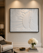 Art Deco Style Monochrome Bas-Relief Wall Art An impressive, large-scale contemporary bas-relief
