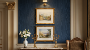A Matching Pair of Framed Classical Landscape Prints After John Varley OWS (1778–1842) These