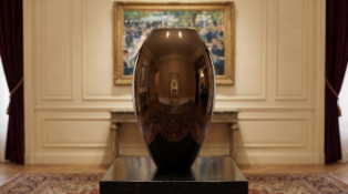 A Premium Contemporary Asiatides Chrome Glazed Ceramic Vase An exceptional, large-scale contemporary