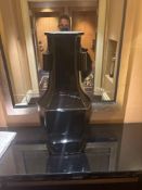 A Premium Contemporary Asiatides Black Gloss Hexagonal Ceramic Baluster VaseAn exceptional, large-