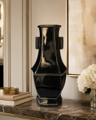 A Premium Contemporary Asiatides Gloss Hexagonal Ceramic Baluster VaseAn exceptional, large-scale
