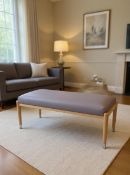 An Art Deco Style Maple End-of-Bed Bench by Francesco Molon A luxury contemporary end-of-bed (EOB)