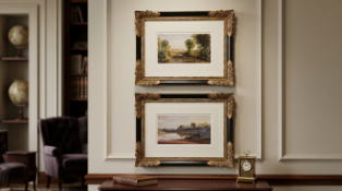 A Pair of Framed Classical Landscape Prints After John Varley OWS (1778–1842) A beautifully curated,