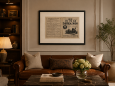 A Framed Vintage Sheet Music Print – 