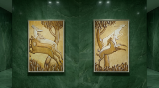 A Pair of Art Deco Graphic Art Prints After John Skeaping (1901–1980) A large vertical decorative