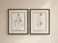 A Pair of Art Deco Theatrical Costume Design Prints, After the Ballets Russes A pair of vertical