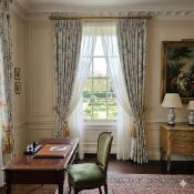 3 x Pairs Luxury Window Drapery Suite Comprising Silk Interlined Curtains and Coordinating Show