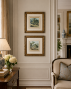 A Pair of Landscape Prints After John White Abbott (1763–1851) A pair of square-format colour