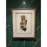 A Cubist Graphic Art Print After Albert Gleizes (1881–1953) A contemporary square decorative art