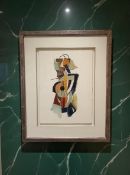 A Cubist Graphic Art Print After Albert Gleizes (1881–1953) A contemporary square decorative art