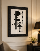 Framed Abstract Print, After 'Formspiel' (c.1948) by Max Ackermann A striking contemporary fine