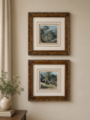 A Pair of Landscape Prints After John White Abbott (1763–1851) A pair of square-format colour
