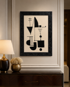 Framed Abstract Print, After 'Formspiel' (c.1948) by Max Ackermann A striking contemporary fine