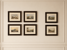 A Fine Set of Six Historic British Topographical Landscape Prints After J.M.W. Turner A uniform